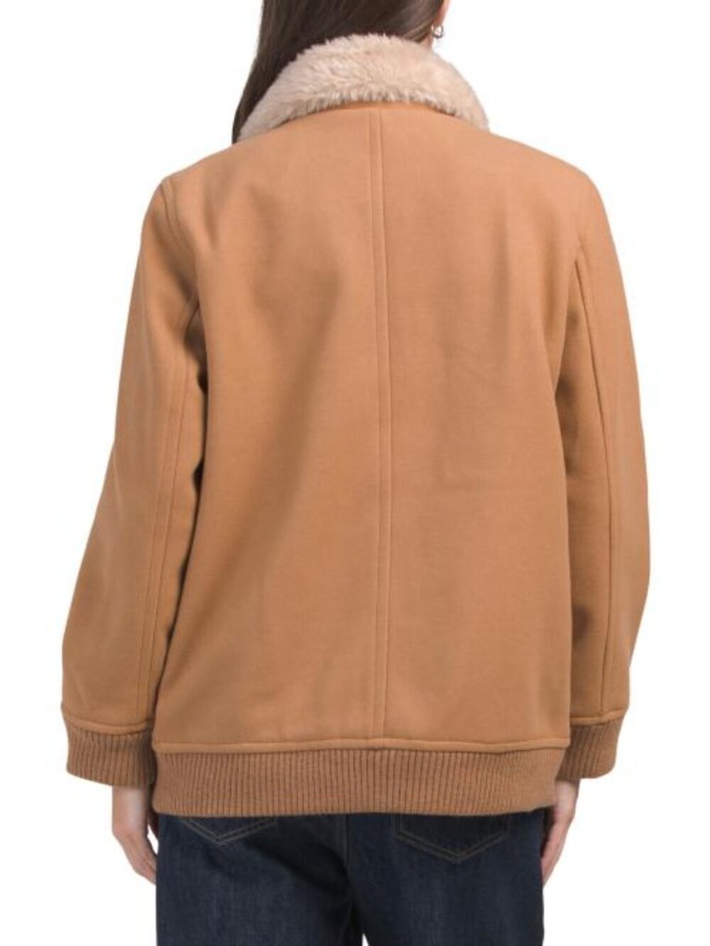 SAM EDELMAN Faux Shearling Collar Bomber Coat - Picture 2 of 3